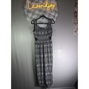 En Focus Studio Maxi Dress Womens 6 Black Boho Vacation Whimsigoth Travel